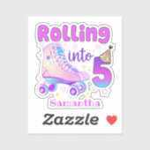 Sticker Rolling In 5| Roller Skater Anniversaire Célébrati (Feuille)