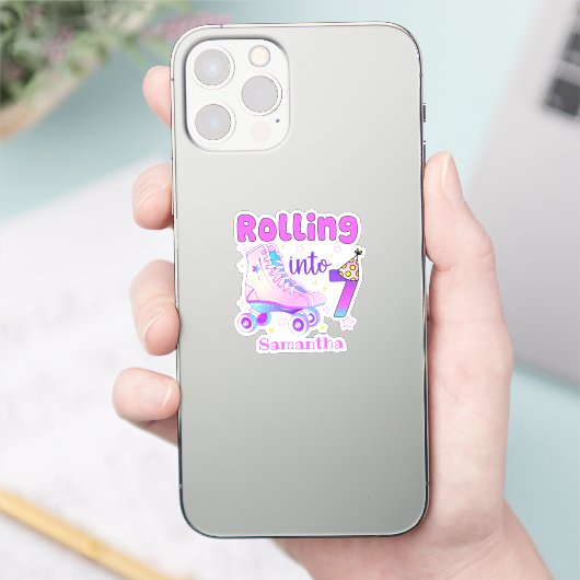 Sticker Rolling In 7| Roller Skater Anniversaire Célébrati (Téléphone)