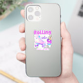 Sticker Rolling In 9| Roller Skater Anniversaire Célébrati (Téléphone)