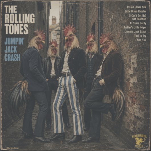 Sticker Rolling Tones : une parodie (Devant)