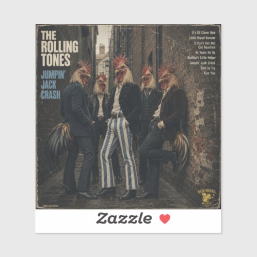 Sticker Rolling Tones : une parodie (Feuille)