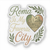 Sticker Roma est ma ville préférée (Devant)