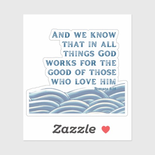 Sticker Romains 8:28 (Feuille)