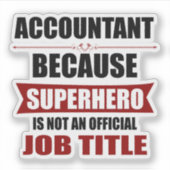 Sticker Roman comptable Superhero Nouveauté (Devant)
