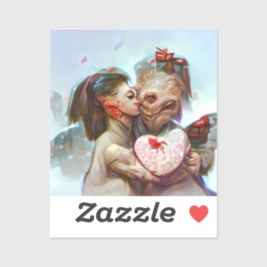 Sticker Romance Alien lunatique (Feuille)