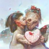 Sticker Romance Alien lunatique (Recto)