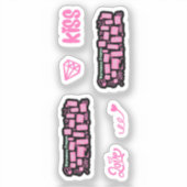 Sticker Romance Book Tropes Hot Pink Pack (Recto)