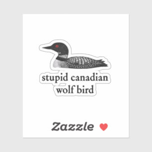 Sticker Romance de hockey sur les oiseaux de loup canadien