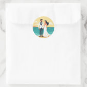Sticker Romance Mariage Plage (Sac)