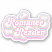 Sticker Romance Reader Pastel Retro Book Lover Citation (Devant)