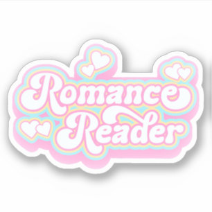 Sticker Romance Reader Pastel Retro Book Lover Citation