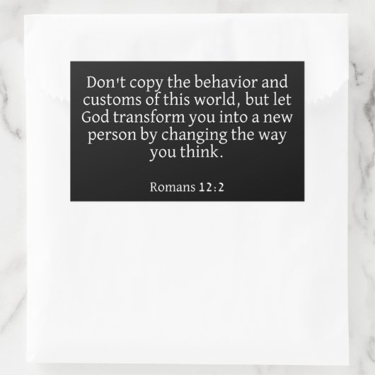 Sticker Romans 12:2 (Sac)