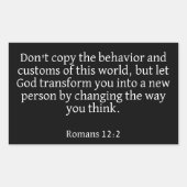Sticker Romans 12:2 (Devant)