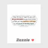 Sticker Romans 15:13 God of Hope (Feuille)