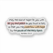 Sticker Romans 15:13 God of Hope (Devant)