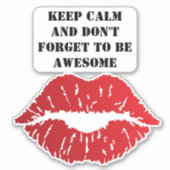 Sticker Romantic chic luxe red lips (Devant)