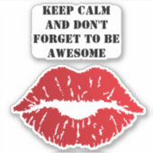 Sticker Romantic chic luxe red lips (Devant)