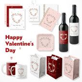 Sticker romantique de Saint-Valentin avec coeur fl