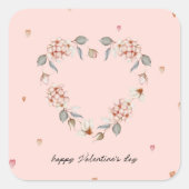 Sticker romantique de Saint-Valentin avec coeur fl (Devant)