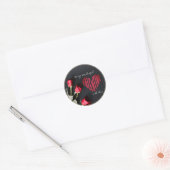 Sticker romantique éditable Valentine Coeur Rose (Enveloppe)