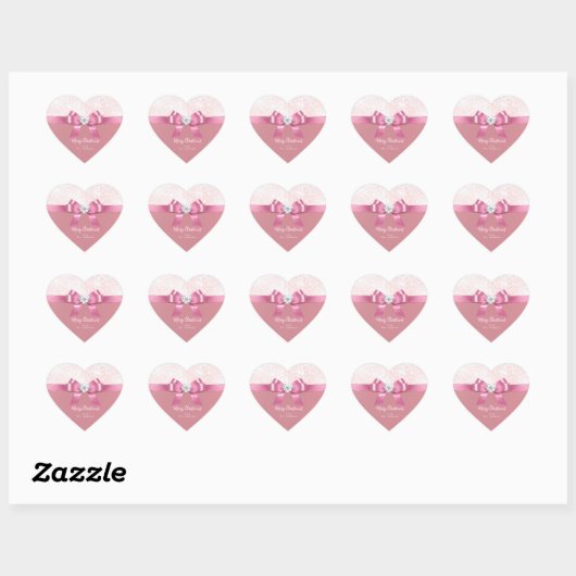 Sticker Romantique Personnalisé Coeur Snowflake Xm (Feuille)