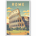 Sticker Rome Italie Colisée Voyage Art Vintage<br><div class="desc">Design vectoriel du Colisée de Rome. Rome est située dans la partie centrale-ouest de la péninsule italienne,  dans le Latium,  le long des rives du Tibre.</div>