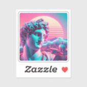 Sticker Rome | Sculpture Éthérée Vaporwave Retrowave (Feuille)