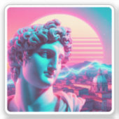 Sticker Rome | Sculpture Éthérée Vaporwave Retrowave (Recto)