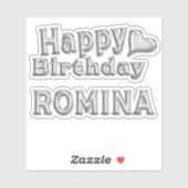Sticker Romina Joyeux anniversaire (Feuille)