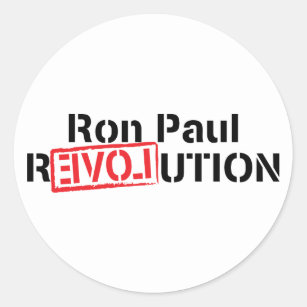 Sticker Ron Paul Revolution Round