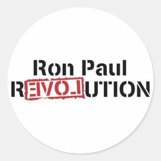 Sticker Ron Paul Revolution Round