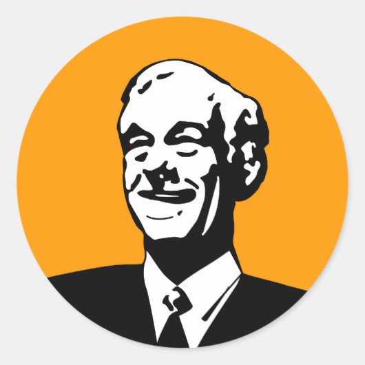 Sticker Ron Paul Round (Devant)