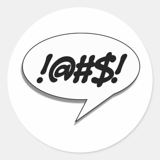 STICKER ROND !@#$ ! (Devant)