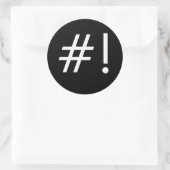 STICKER ROND # ! (Sac)