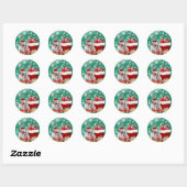 STICKER ROND かわいいジャックラッセルテリアのメリークリスマス♡ (Feuille)