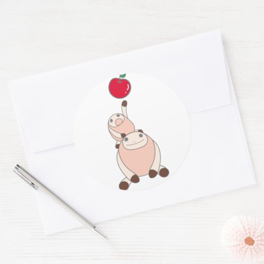 STICKER ROND なまけたろうステッカー　はな (Enveloppe)