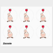 STICKER ROND なまけたろうステッカー　はな (Feuille)