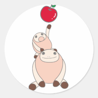 STICKER ROND なまけたろうステッカー はな