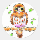 STICKER ROND アオバズクちゃん (Devant)