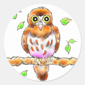 STICKER ROND アオバズクちゃん