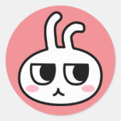 STICKER ROND ジト目うさぎ顔シール (Devant)
