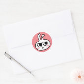 STICKER ROND ジト目うさぎ顔シール (Enveloppe)