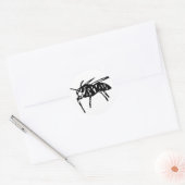 Sticker Rond スズメバチ　グッズ　蜂　hornet; yellow jacket; wasp　切り絵 (Enveloppe)