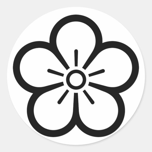 STICKER ROND 中陰梅の花 (Devant)