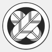 STICKER ROND 丸に違い鷹の羽(八つ割り作図) (Devant)