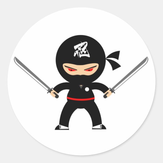 STICKER ROND 忍者 NINJA (Devant)
