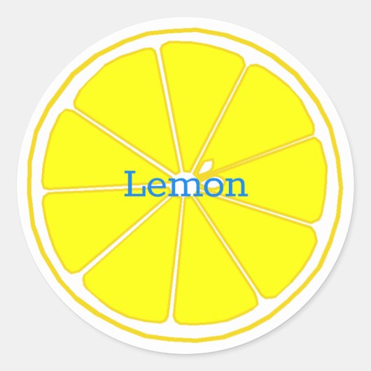 STICKER ROND 文字 カスタム レモン ラウンドシール (Devant)