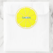 STICKER ROND 文字 カスタム レモン ラウンドシール (Sac)