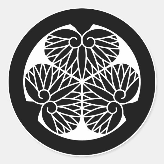 STICKER ROND 水戸葵（１７蕊） (Devant)