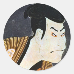 Sticker Rond 江 戸 の 歌 舞 伎 役,  Edo Kabuki , Sharaku